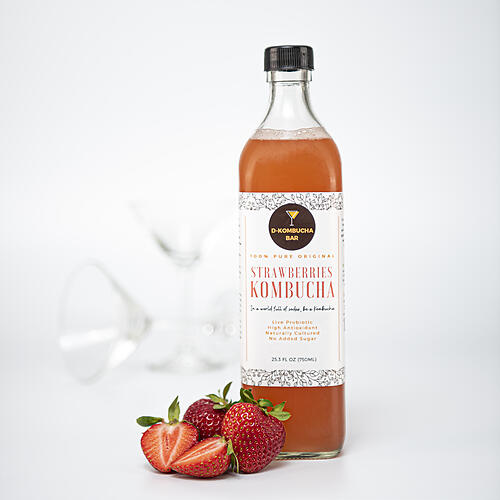 Strawberries Kombucha